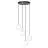 Emibig Pendelleuchte Royal Stahl Schwarz | Geeignet für 4x E14 - Max 10W