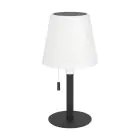 Eglo Tischlampe Montapalma Solar Stahl Schwarz 2W 190lm - 830 Warmweiß | IP54 - Dimmbar - USB-C